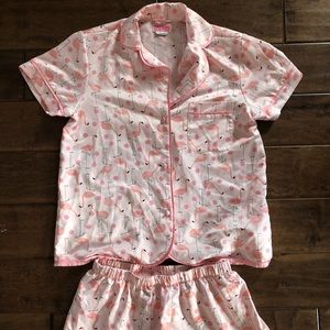 COPY - Kate space satin flamingo pajamas